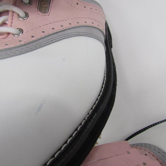 Top Flite Soft Spike Golf Shoes Women's Sz7.5 Pink & White - Picture 2 of 13